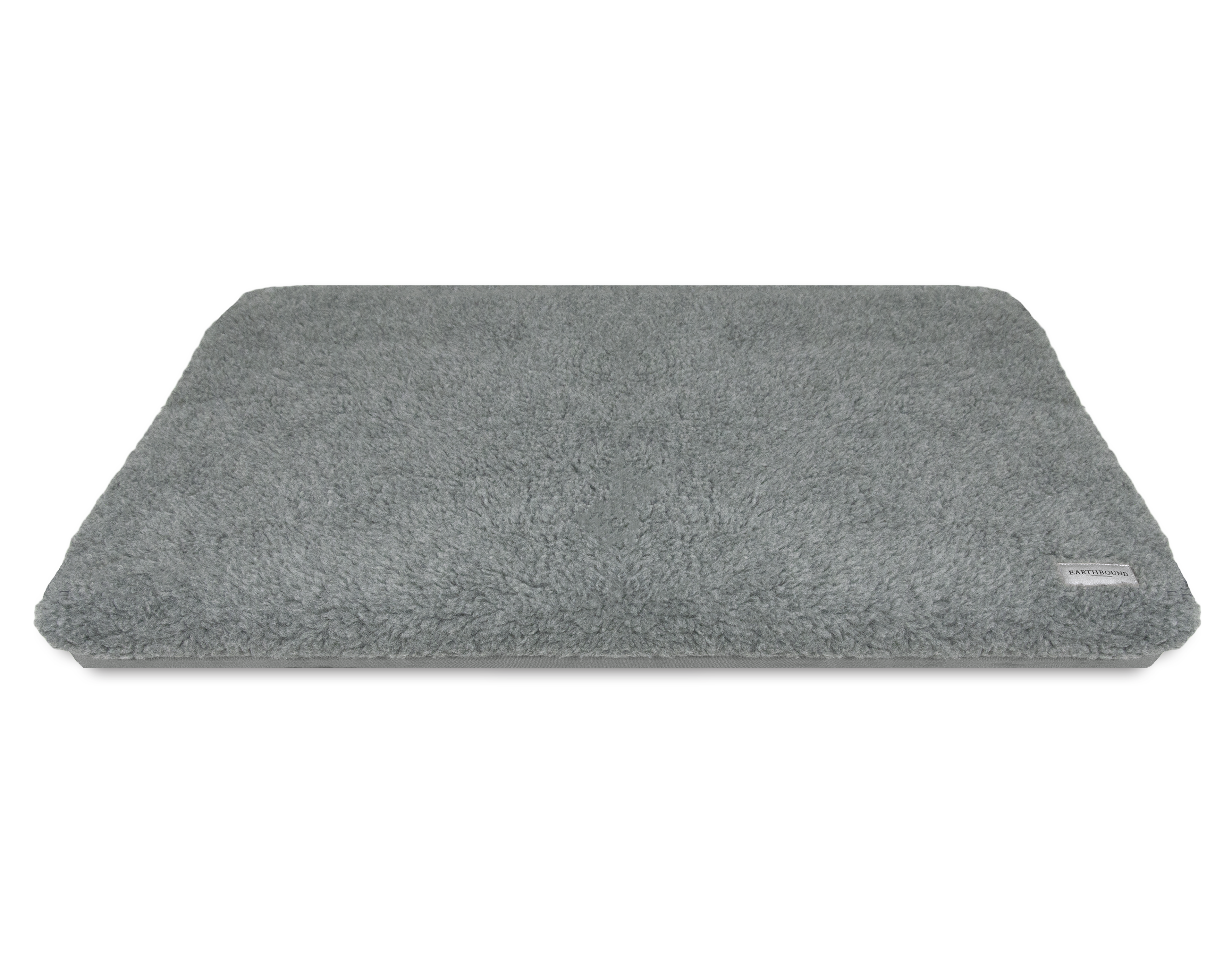 Picture of Crate Mat Dog Bed with Removable Sherpa Cover Grey - Earthbound UK