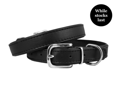 Double Leather Collar Black