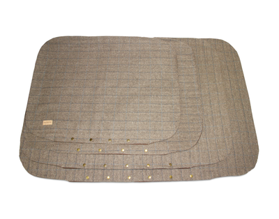 Flat cushion beige tweed spare cover