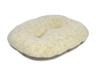 Classic round dog bed traditional tweed inner cushion spare
