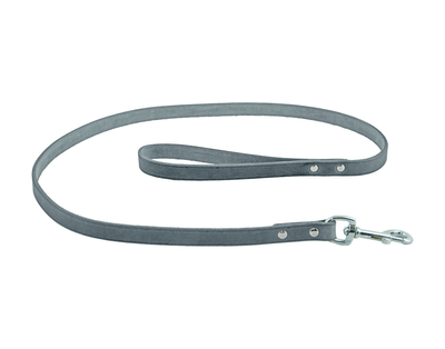grey soft country leather dog lead