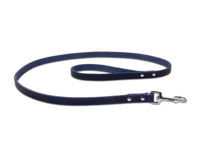 Navy soft country leather dog lead