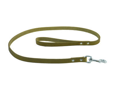 green soft country leather dog lead