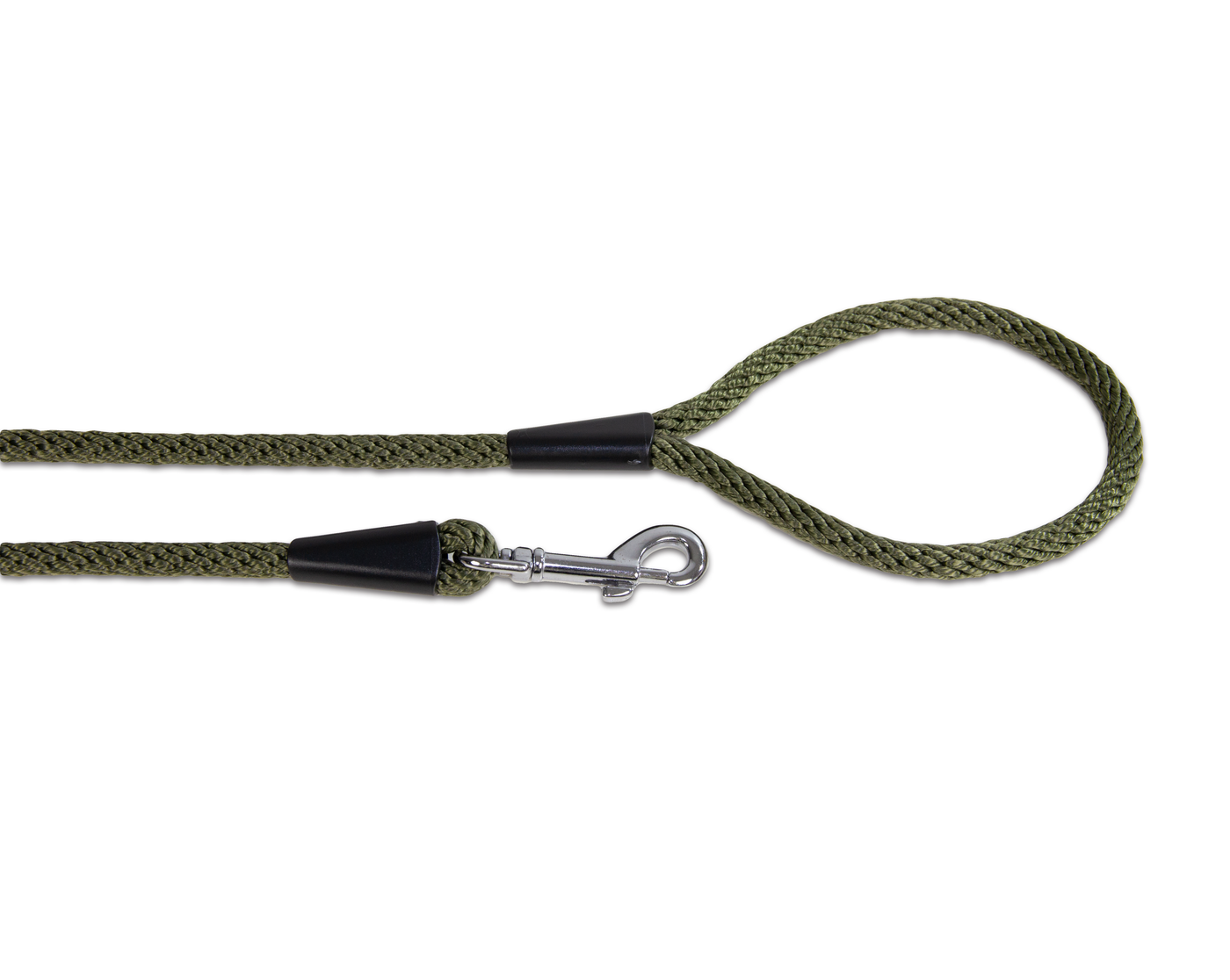 Close up of green rope dog lead in medium