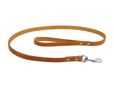 tan soft country leather dog lead