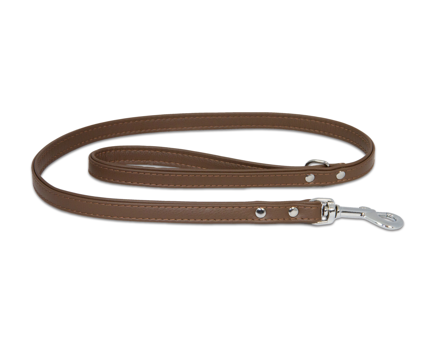 Double Leather Lead Brown