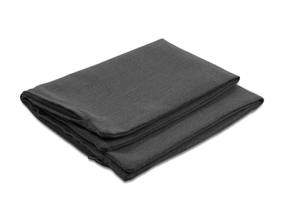 Rectangular removable dog bed cover weaved in charcoal