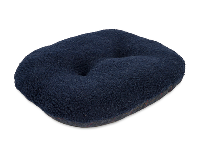 replaceable tweed dog bed inner cushion in navy