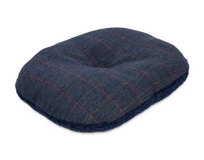 replaceable tweed dog bed inner cushion in navy