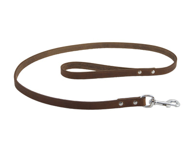 brown soft country leather dog lead