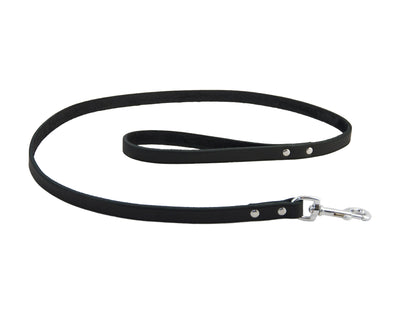 black soft country leather dog lead
