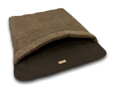 Terrier tunnel dog bed brown