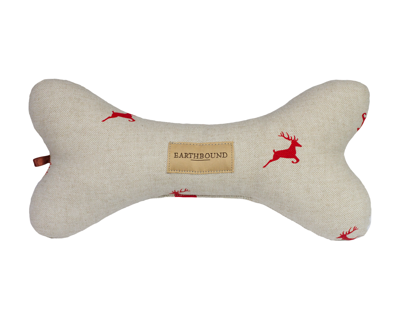 squeaky bone dog toy stag red