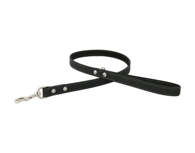 black leather whippet lead 