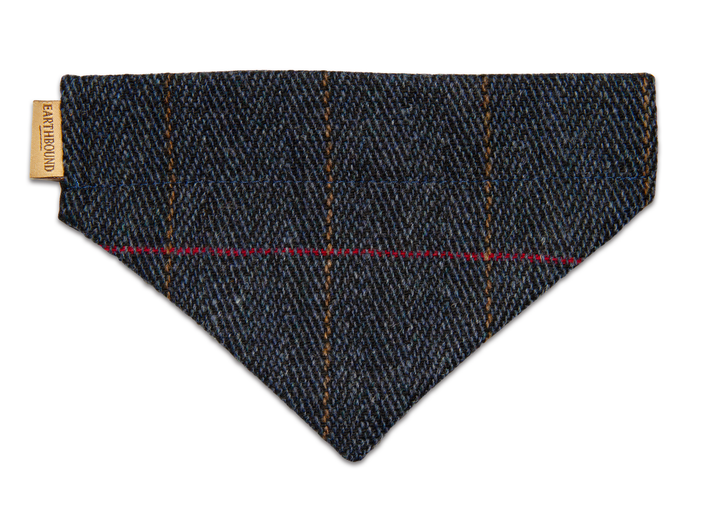 Tweed navy dog bandana