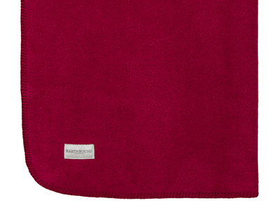 Stitched Fleece Blanket Burgundy