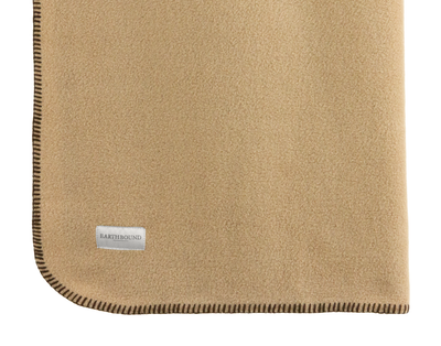 Stitched Fleece Blanket Camel