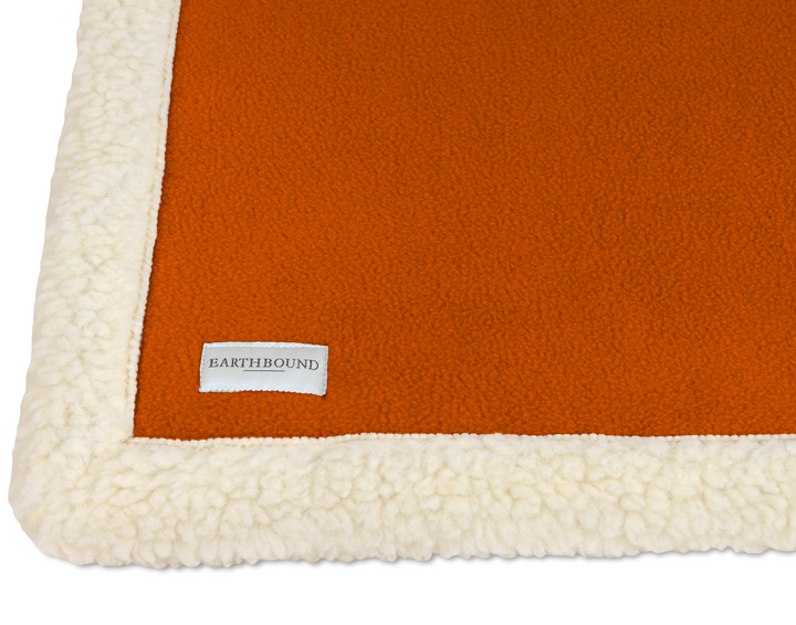 Sherpa Fleece Blanket Burnt Orange