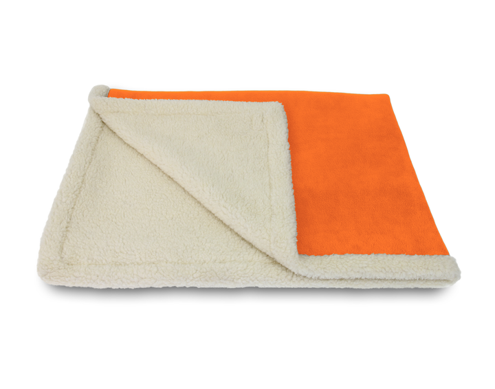 Sherpa Fleece Blanket Tangerine