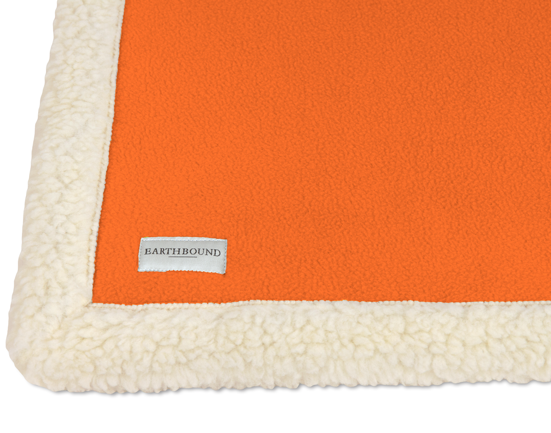Sherpa Fleece Blanket Tangerine