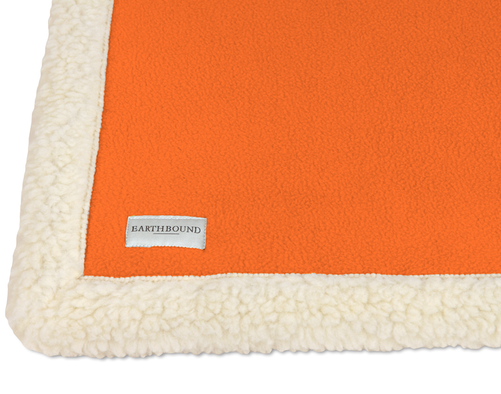 Sherpa Fleece Blanket Tangerine
