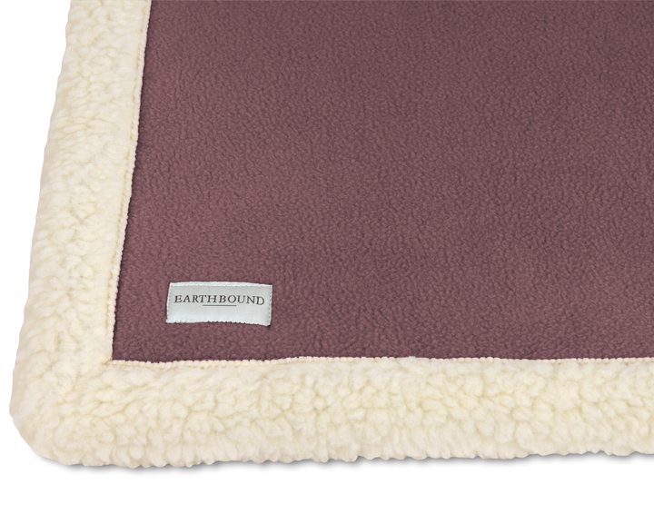 Sherpa Fleece Blanket Dusty Mulberry