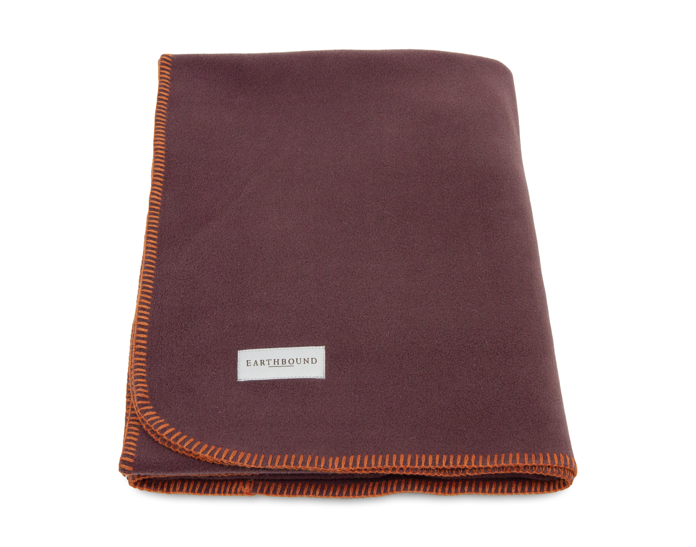 Stitched Fleece Blanket Dusty Mulberry