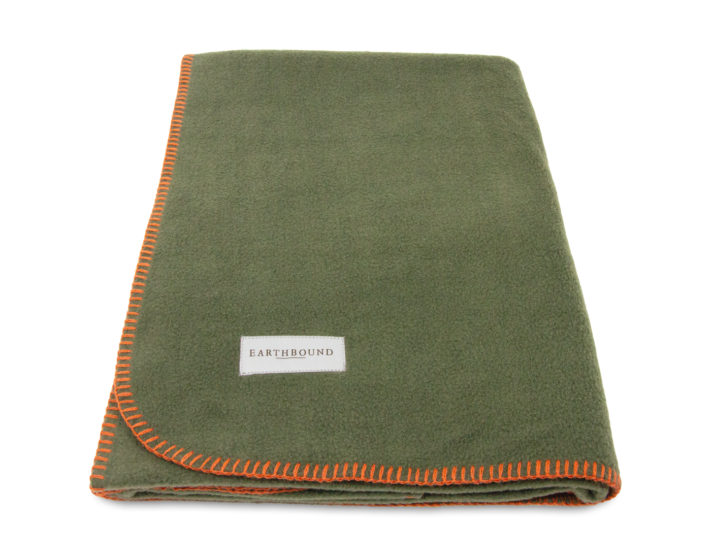 Stitched Fleece Blanket Juniper Green