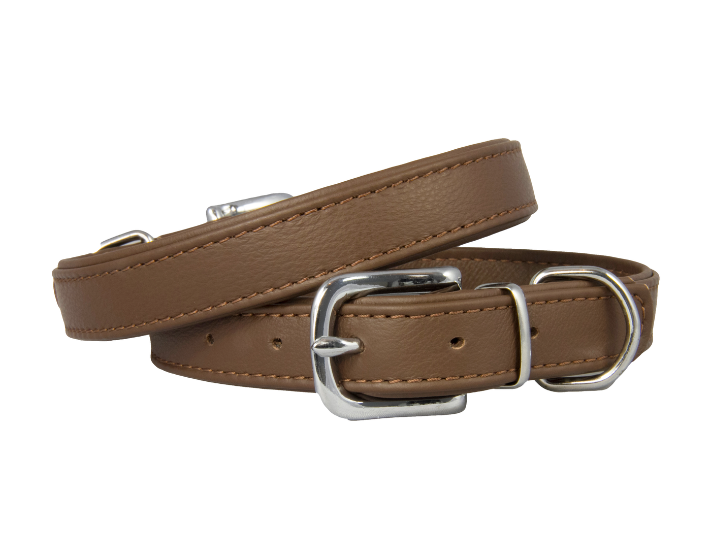 Double Leather Collar Brown