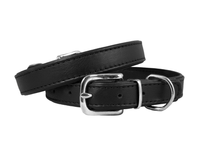Double Leather Collar Black