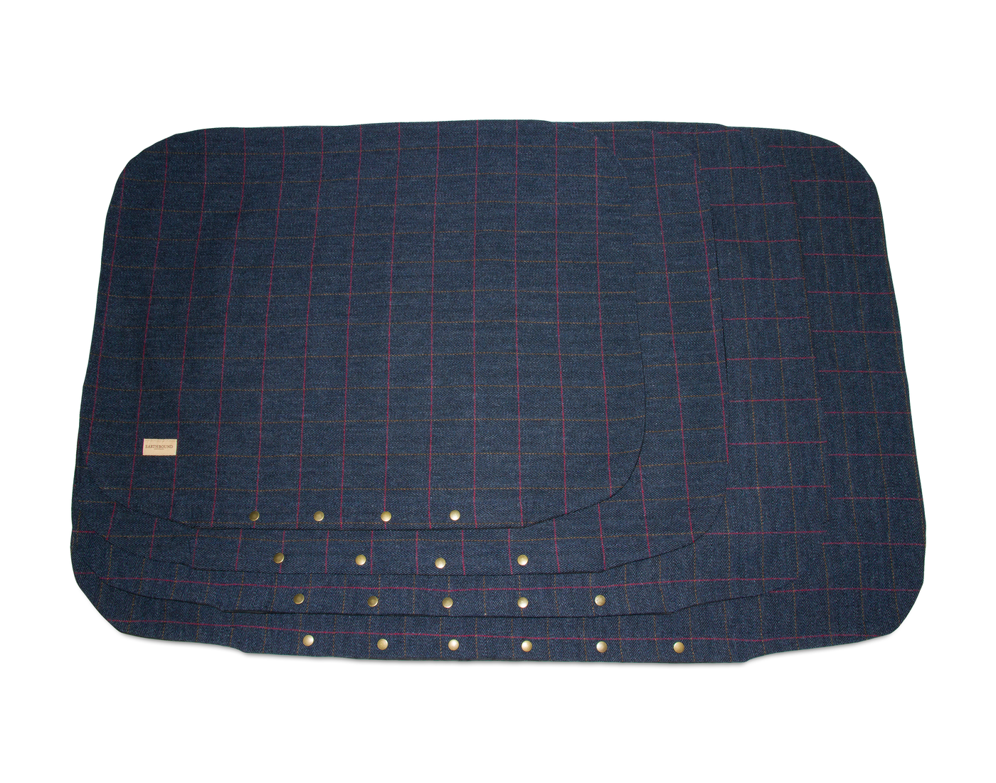 Flat Cushion Traditional Tweed Spare Navy