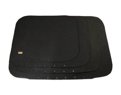 Flat cushion weaved charcoal dog bed spare cover