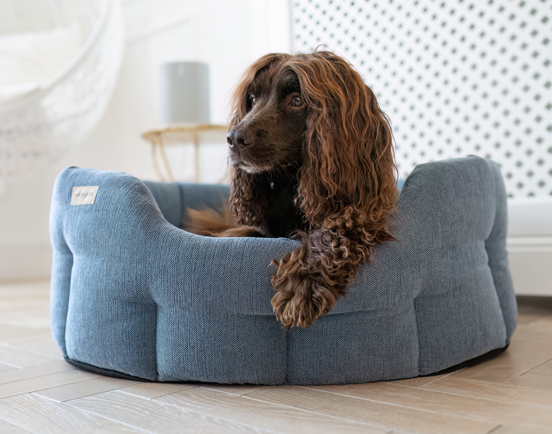 Round Orkney Bed Daisy Blue