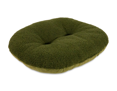 Round Modern Tweed Bed Spare Green