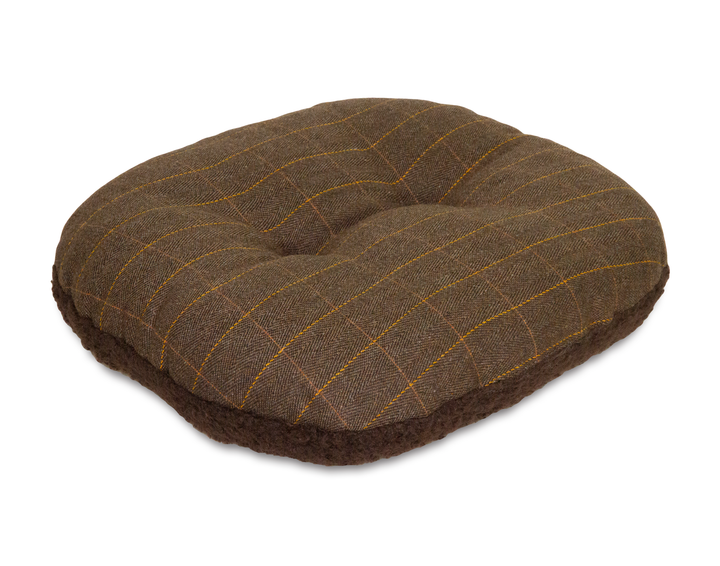 Round Traditional Tweed Bed Spare Brown