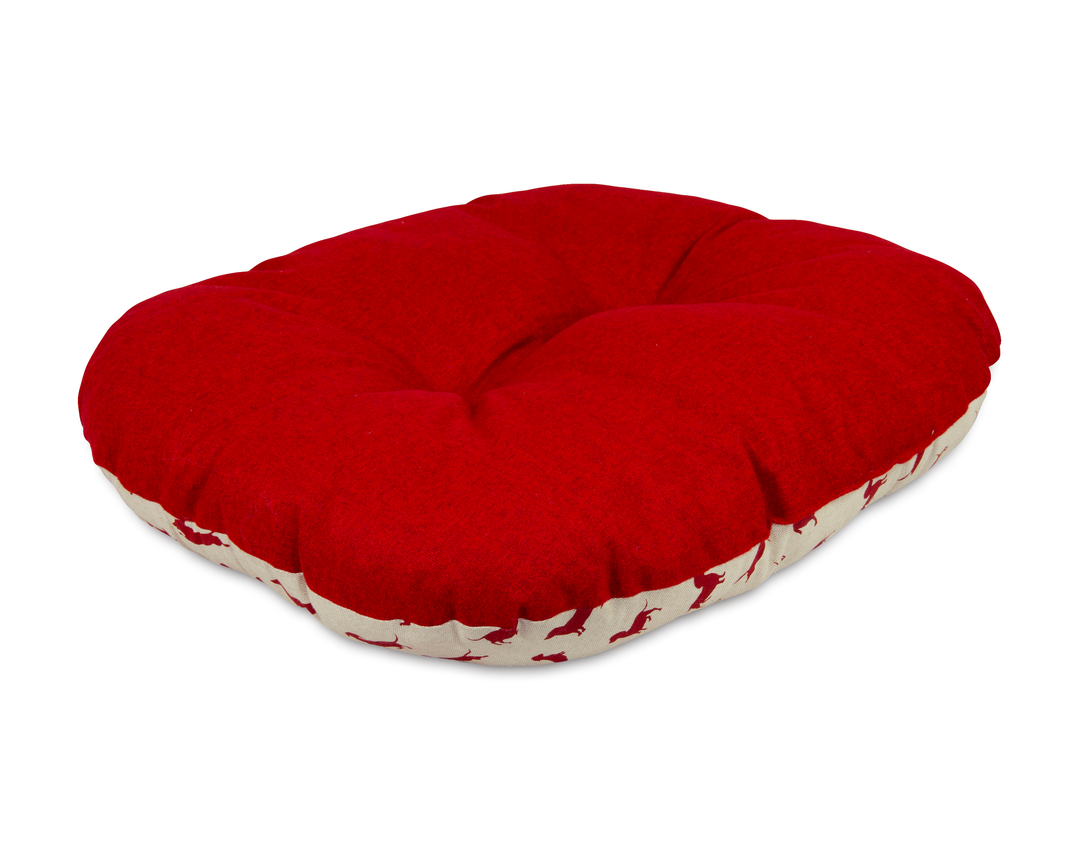 Round Brushed Stag Bed Spare Red