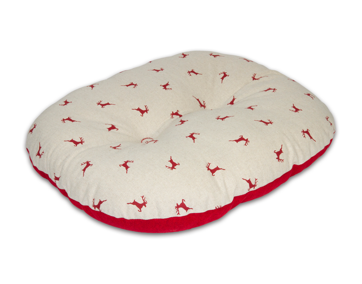Round Brushed Stag Bed Spare Red