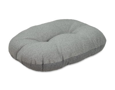 Round Traditional Tweed Bed Spare Steel Grey