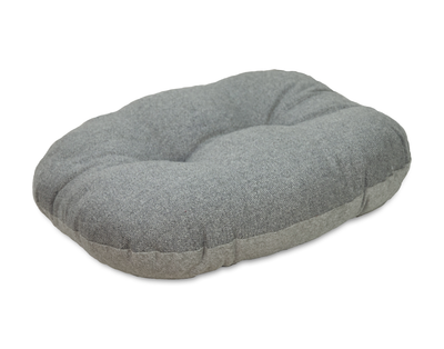 Round Traditional Tweed Bed Spare Steel Grey