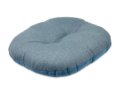 Round Modern Tweed Bed Spare Thistle Blue