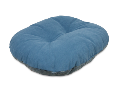 Round Modern Tweed Bed Spare Thistle Blue