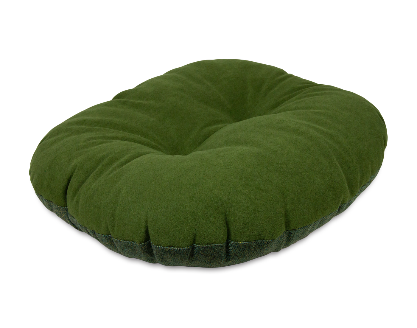 Round Modern Tweed Bed Spare Pine Green
