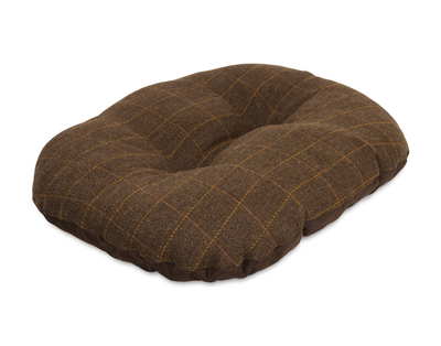 Round Traditional Tweed & Waterproof Bed Spare Brown