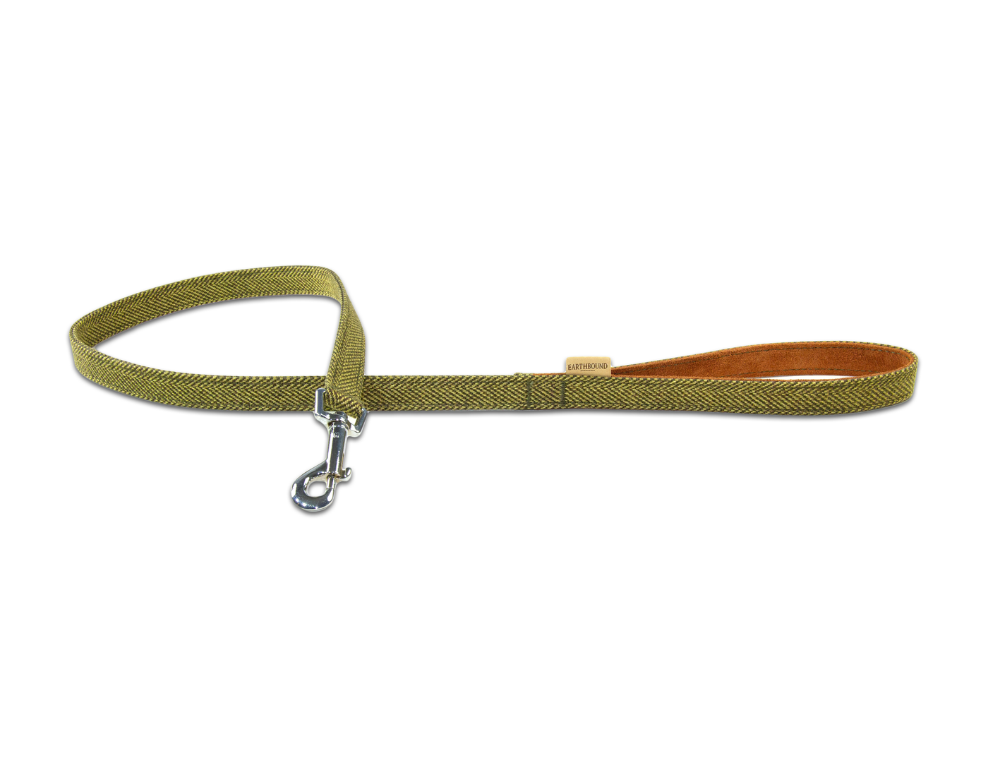 Green tweed dog lead