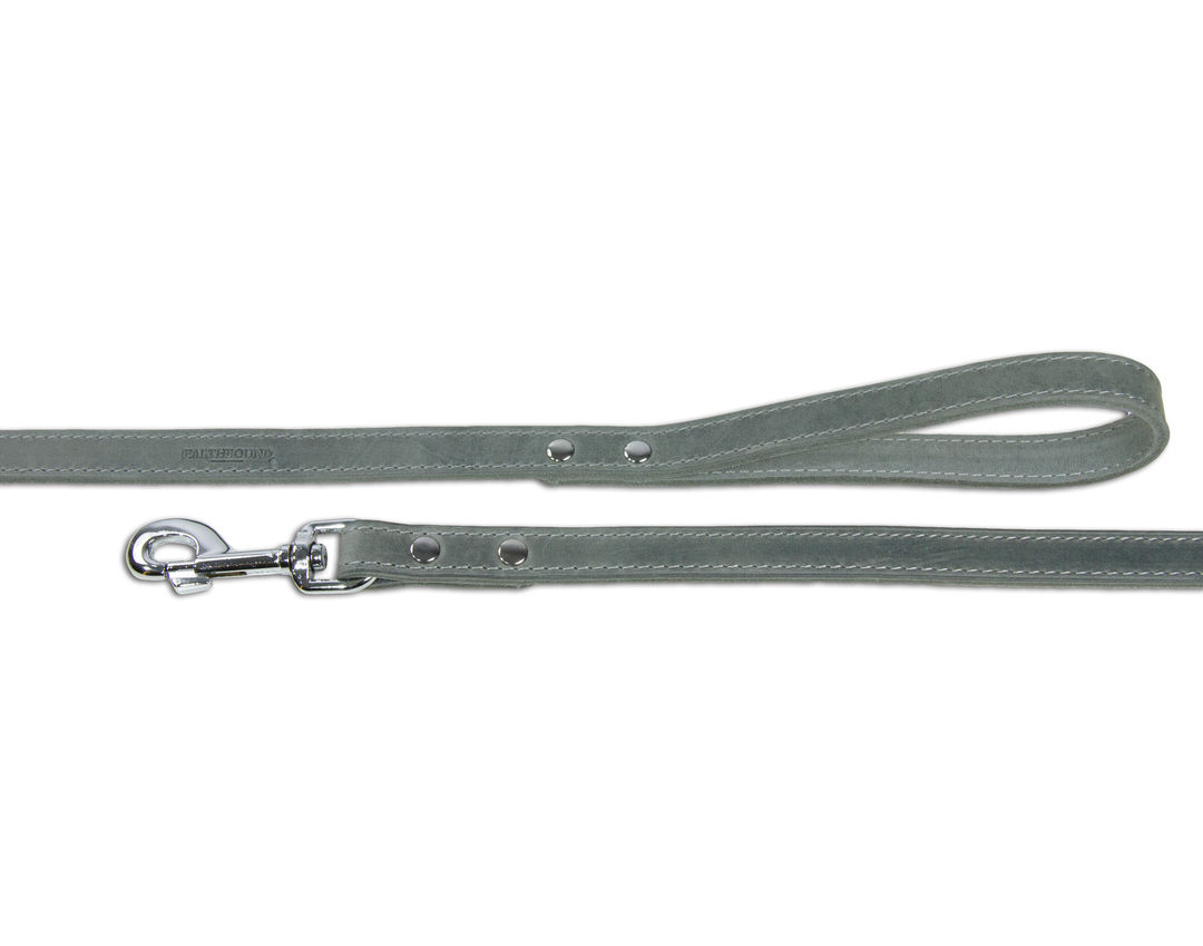 Leather Whippet Lead Grey