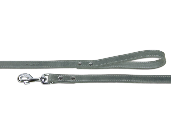 Leather Whippet Lead Grey