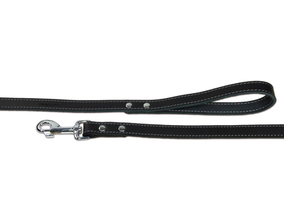 Leather Whippet Lead Black