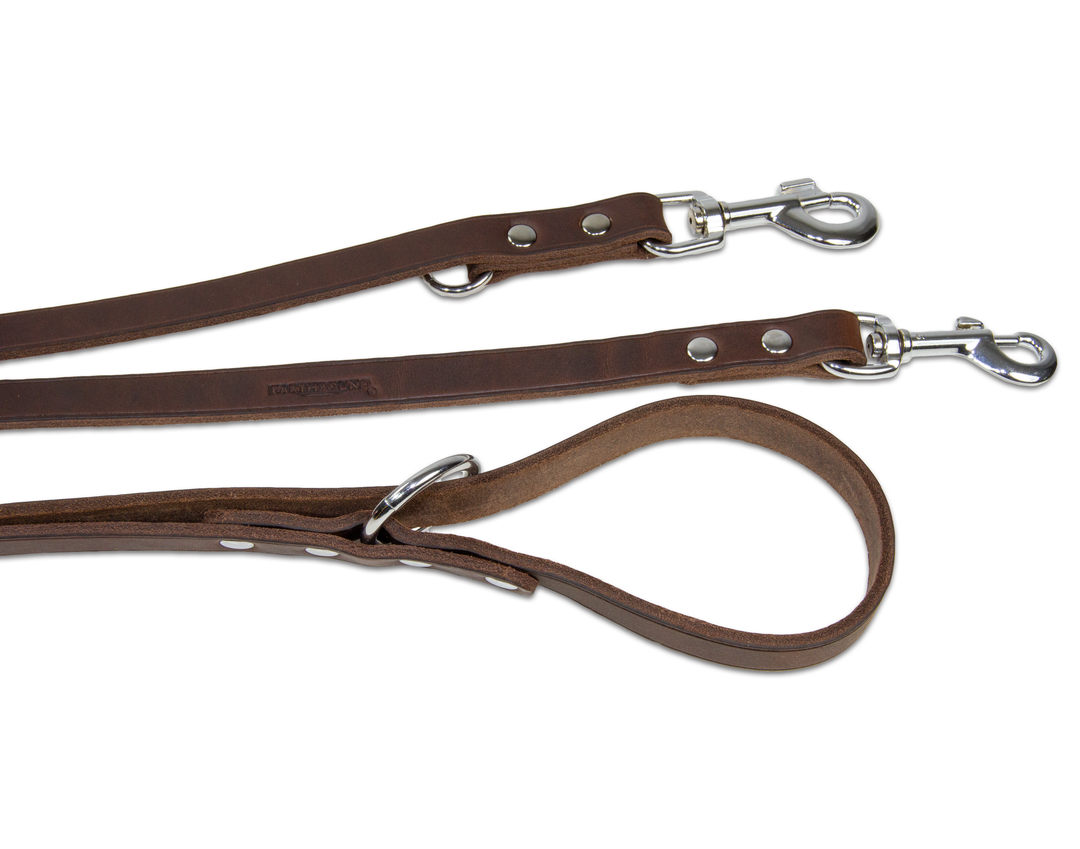 Soft Country Leather Hands-free Multiway Lead Brown