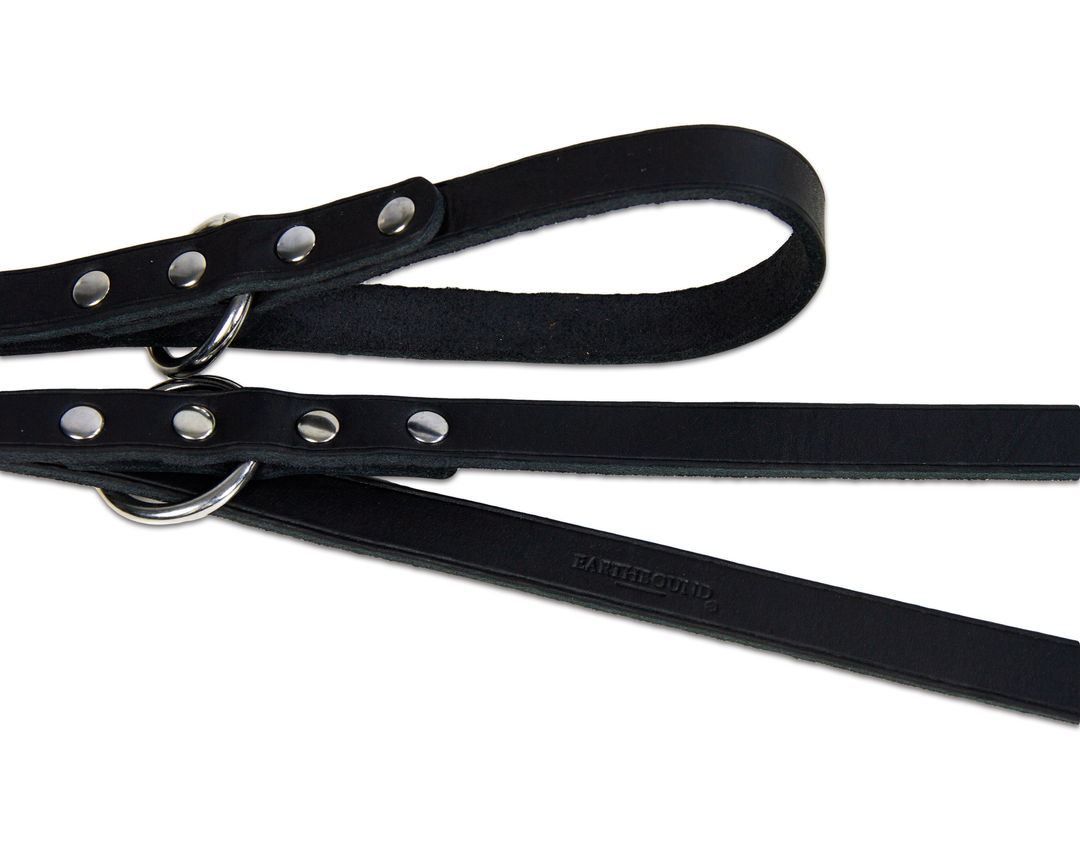 Soft Country Leather Hands-free Multiway Lead Black