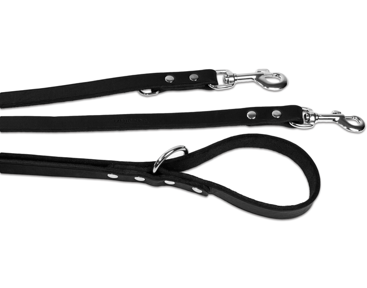 Soft Country Leather Hands-free Multiway Lead Black